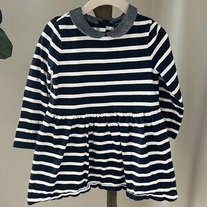 GAP Navy and White Striped Toddler Dress